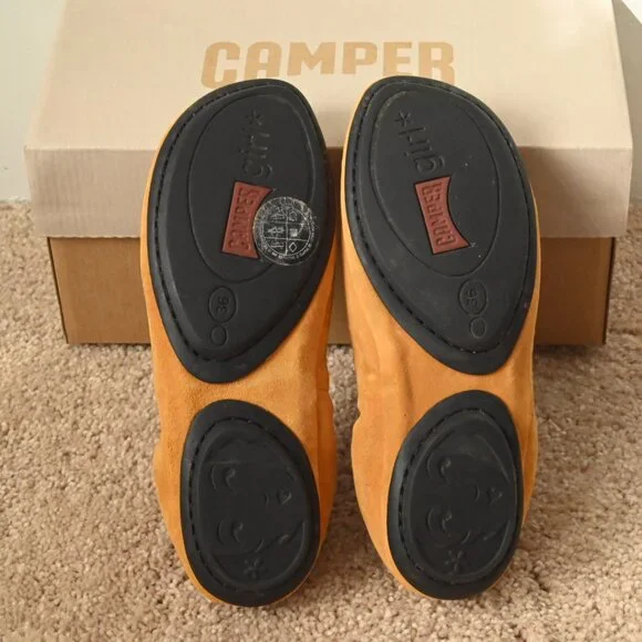 Camper Right Nina Ballerina Shoes - Golden Tan Suede - Picture 3 of 3